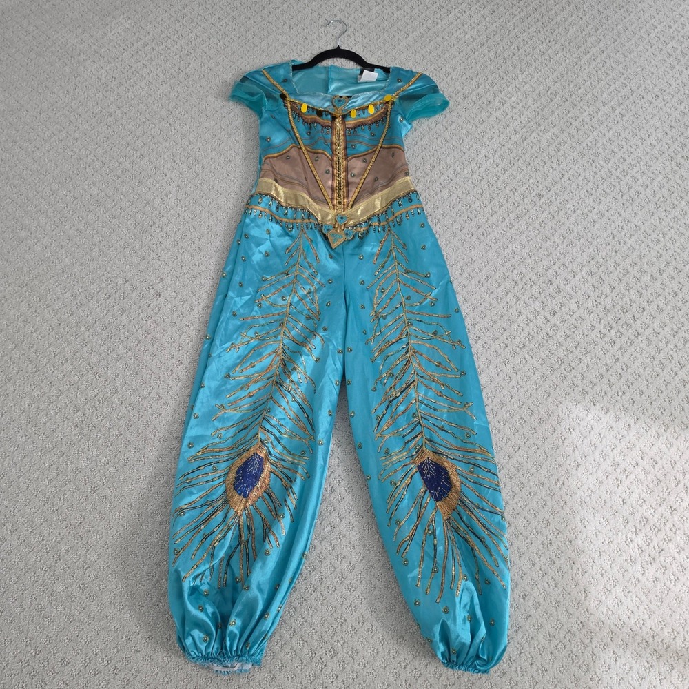 Kids Disney Aladdin Princess Jasmine Costume Jumpsuit size Medium 7-8